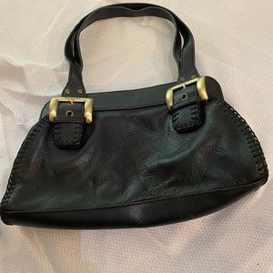 Vintage Black Leather Franco Sarto Handbag